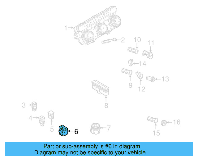 Prk Brake Switch 5NN-927-225-A-WZU - View 3