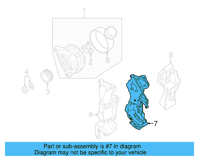Power Steering Pump Mount Bracket 021-260-087 - View 3