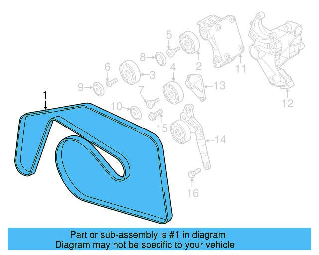 Serpentine Belt 059-903-137-R - View 7