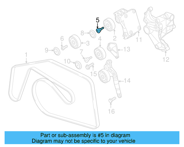 Idler Pulley Bolt N-911-857-01 - View 8