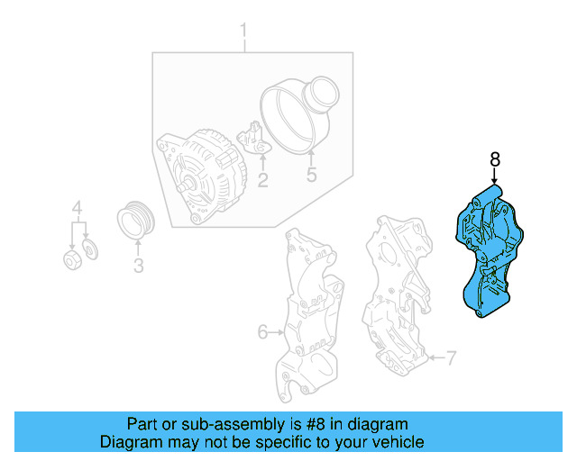 Power Steering Pump Mount Bracket 021-260-087 - View 8
