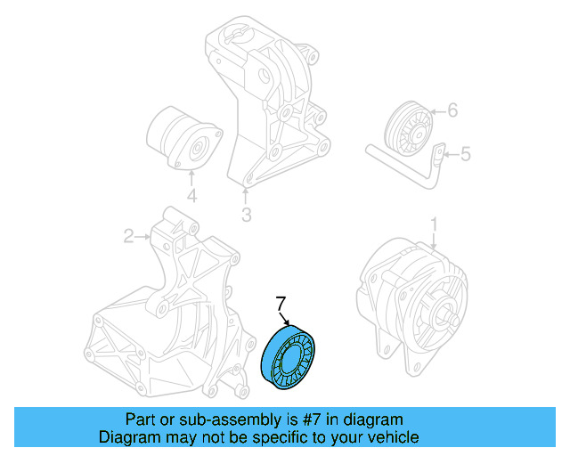 Serpentine Idler Pulley 074-145-278-E - View 7