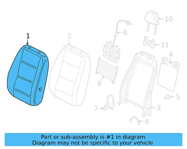 Seat Back Cover 3G8-881-806-BS-XTC