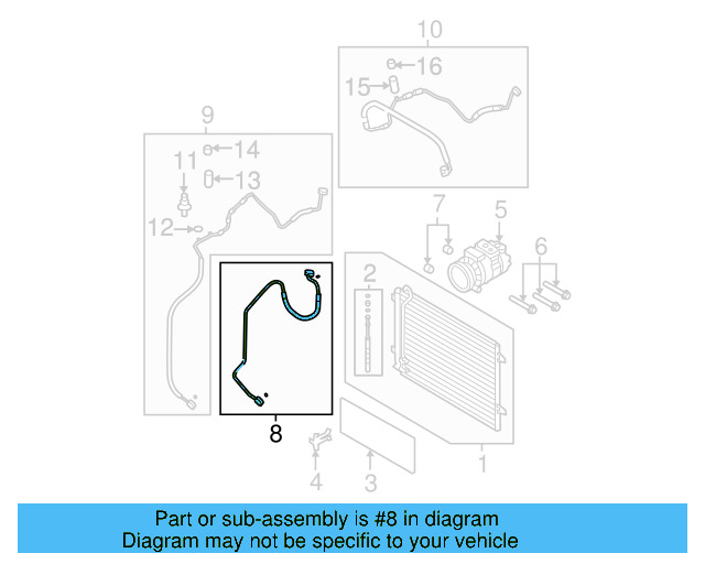 AC Hose 3C0-820-721-N - View 4