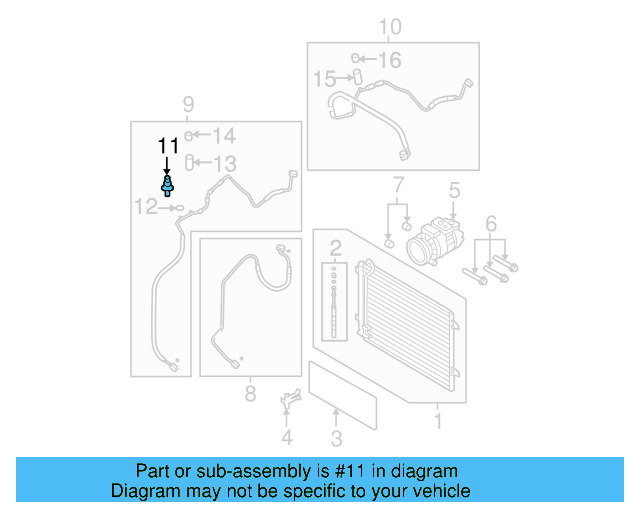 Pressure Sensor 1K0-959-126-E - View 71