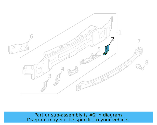 Rear Body Panel Reinforcement 3CN-813-746 - View 3