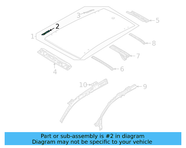 Roof Panel Bracket 2GJ-817-906 - View 4