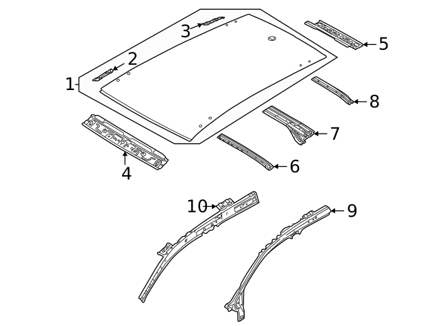 Roof Panel Bracket 2GJ-817-422