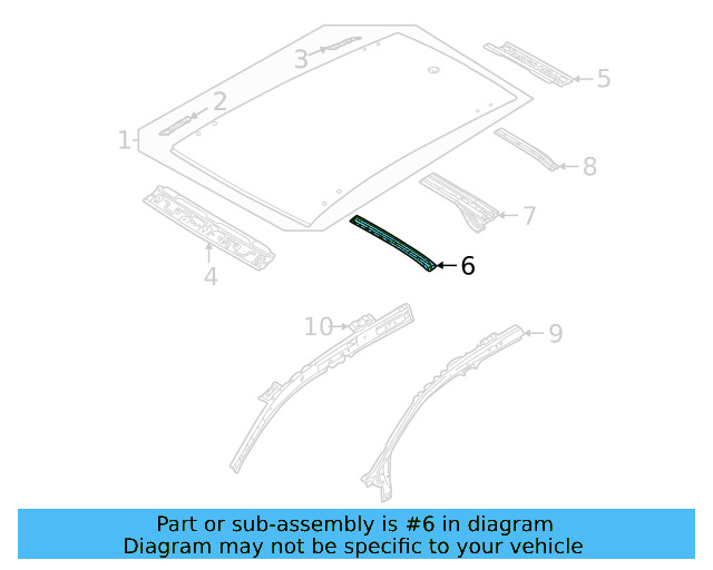 Roof Bow 2GJ-817-159-A - View 3