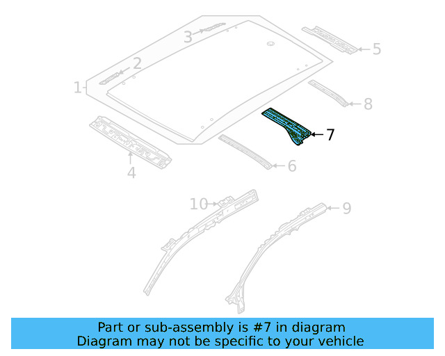 Roof Bow 2GJ-817-287-A - View 3