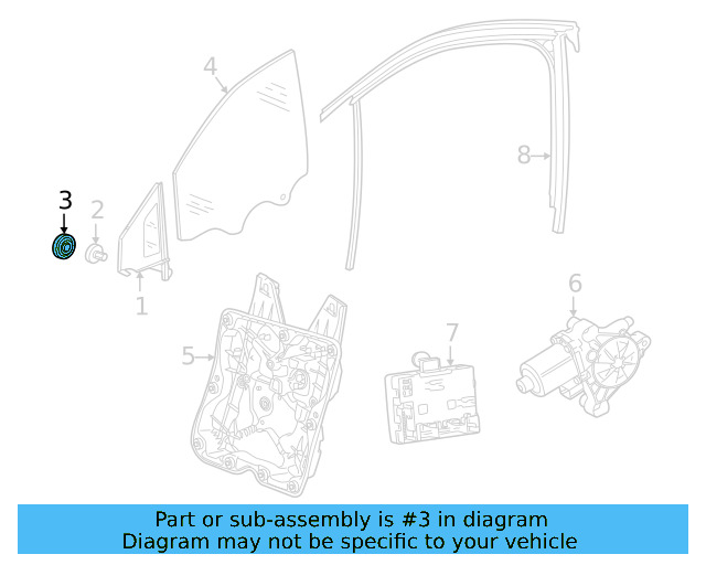 Door Shell Grommet 191-971-908 - View 6