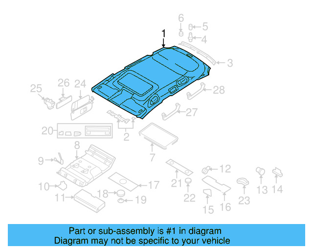 Headliner 7L6-867-502-LB-3S3 - View 3