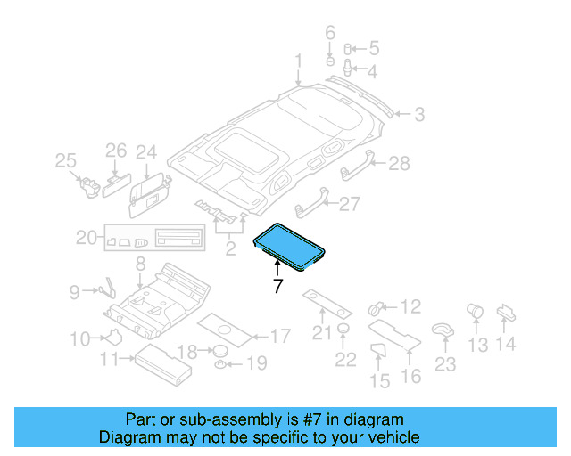 Console Compartment 7L6-868-565-C-5J6 - View 6
