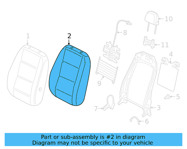 Seat Back Pad 3G8-881-776-G