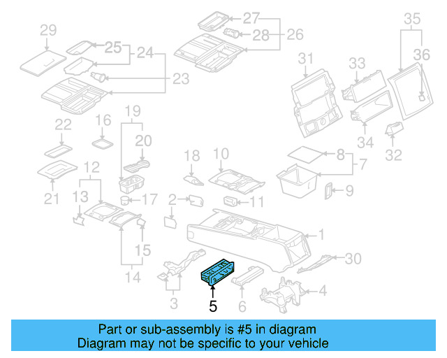 Rear Bracket 7L0-863-345 - View 5