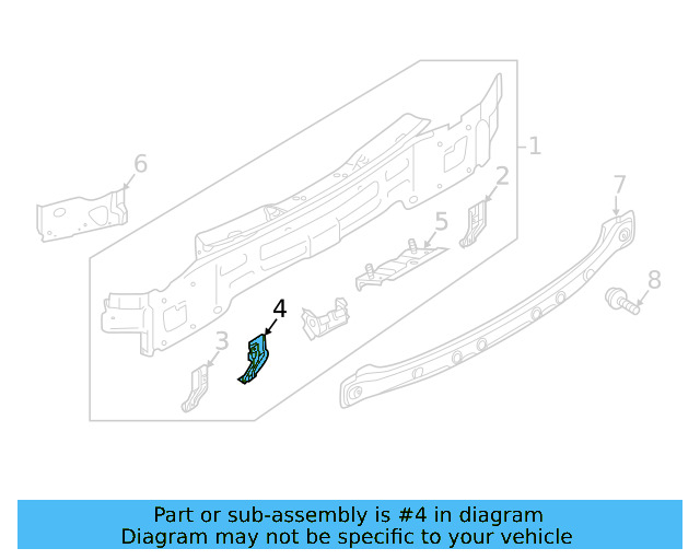 Rear Body Panel Reinforcement 3CN-813-763 - View 3