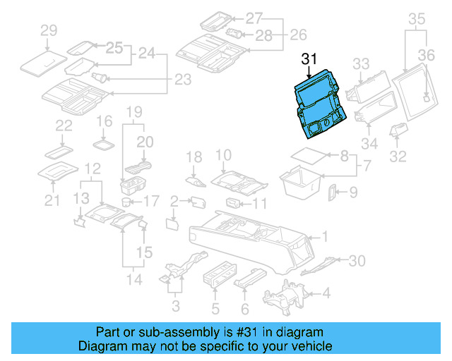 Rear Trim 7L6-863-324-B-6C3 - View 9