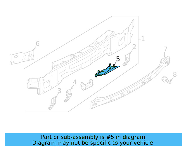Rear Body Panel Bracket 3CN-813-323 - View 3