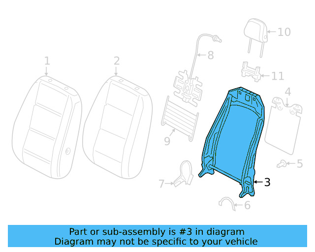 Seat Back Frame 8S7-881-516-C - View 3