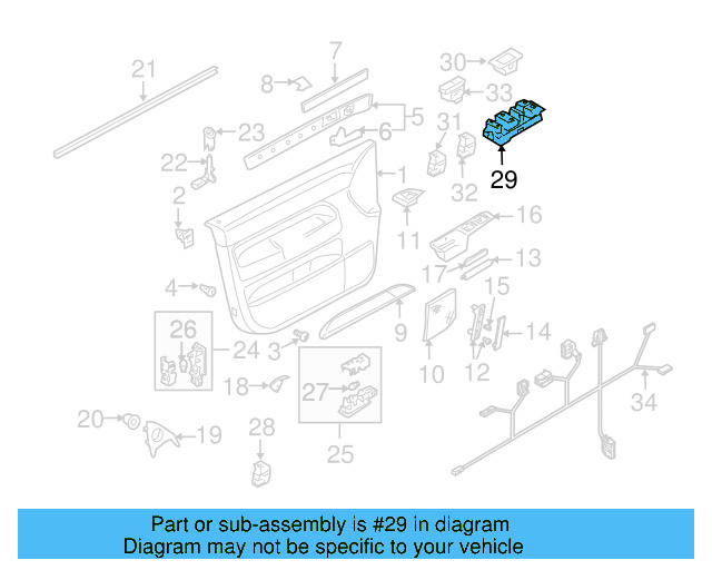 Window Switch 7L6-959-857-E-3X1 - View 5