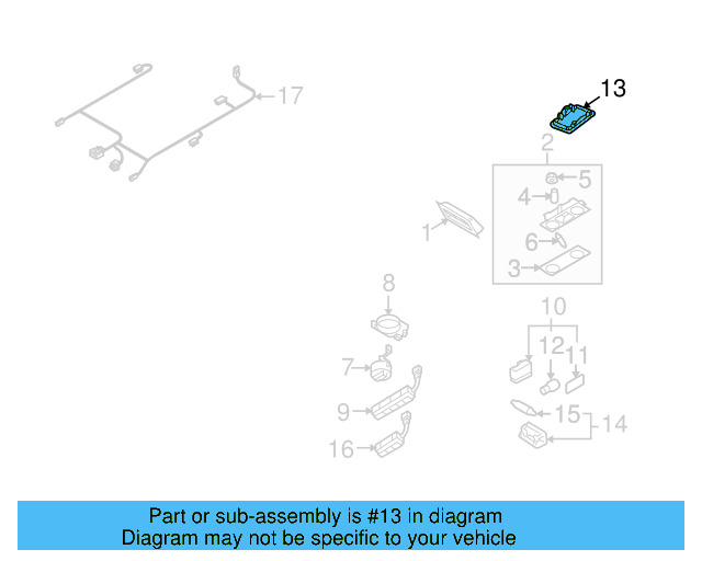 Lamp Bezel 7L6-867-485-5J6 - View 3