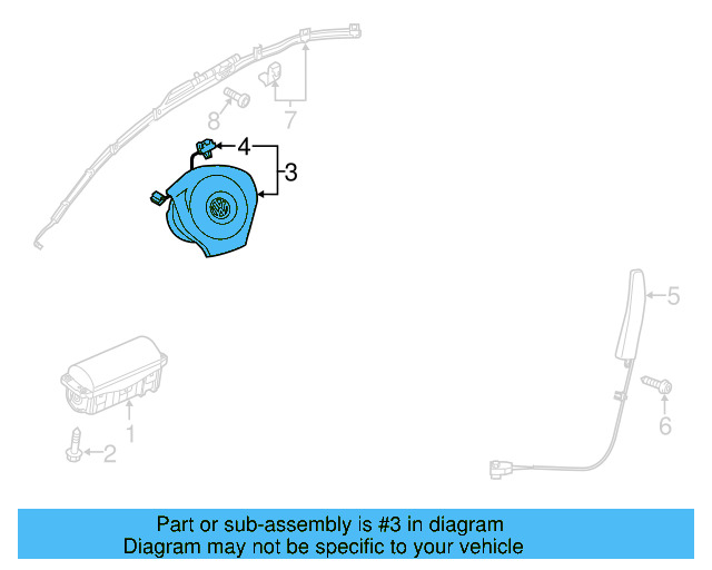Driver Air Bag 561-880-201-R-81U - View 5