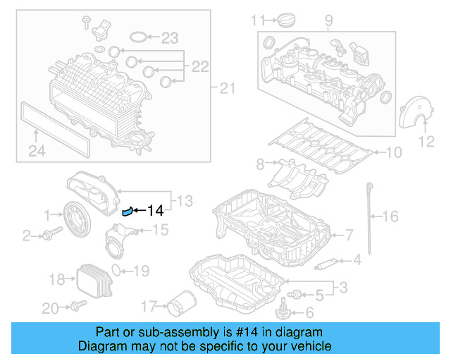Inner Timing Cover Retainer Clip 026-109-150-A - View 42