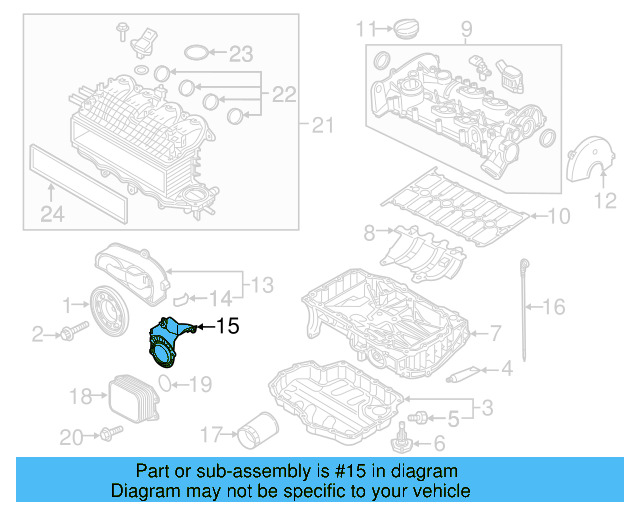 Lower Timing Cover 05C-109-175 - View 7