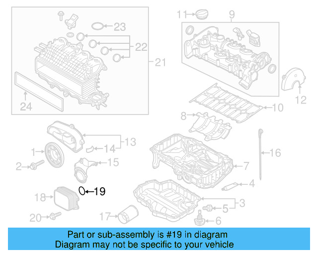 Oil Cooler Seal 04E-115-111-D - View 17