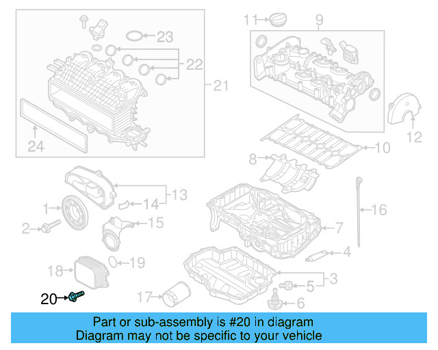 Oil Cooler Bolt N-107-188-01 - View 3