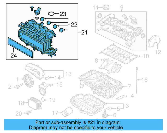 Intake Manifold 04E-129-709-AM - View 13
