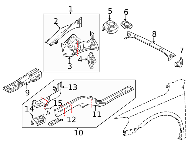 Strut Mount Reinforced Plate 5C0-809-112 - View 13