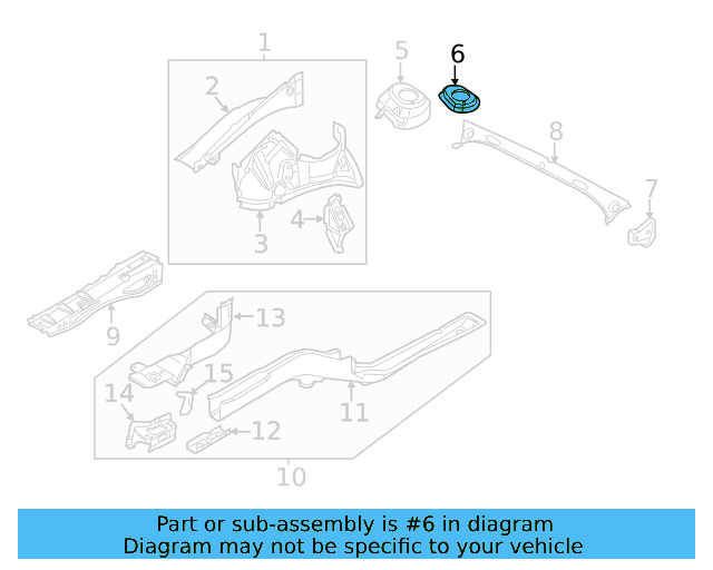 Strut Mount Reinforcement 561-809-131 - View 5