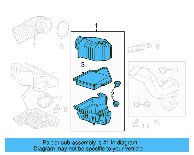 Air Cleaner Assembly 7B0-129-607-A - View 2