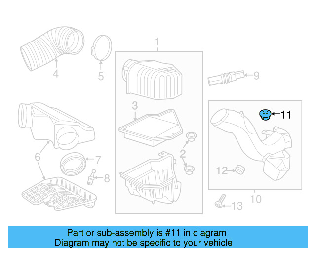 Air Cleaner Assembly Grommet 7B0-129-669 - View 7