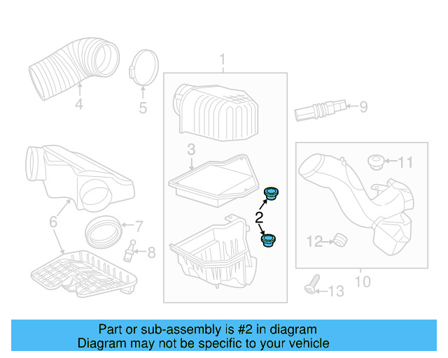 Air Cleaner Assembly Grommet 7B0-129-669 - View 6