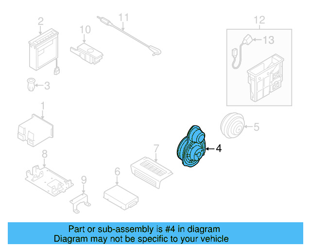 Rear Dr Speaker 3C0-035-453-B - View 18