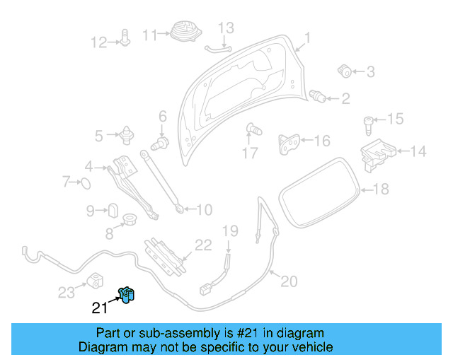 Release Cable Clip 6Q0-823-567 - View 10