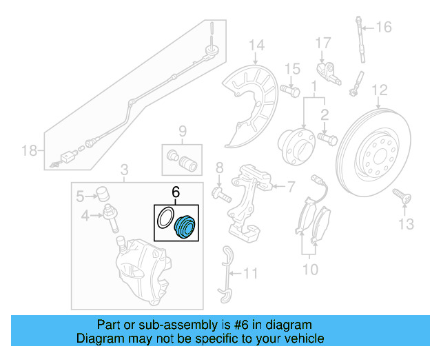 Disc Brake Caliper Repair Kit 1K0-698-471-B - View 22