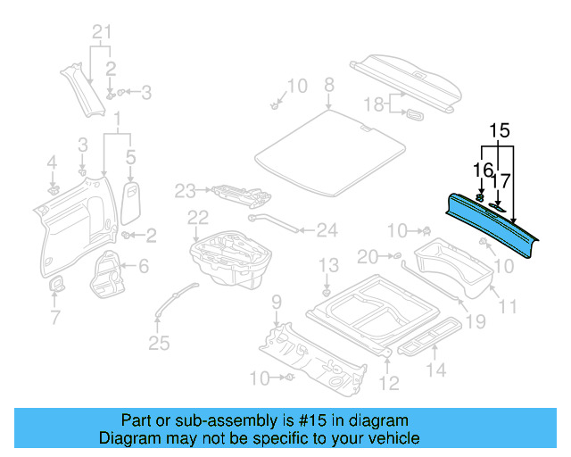 Lower Center Pillar Trim Clamp 1C0-867-388 - View 70