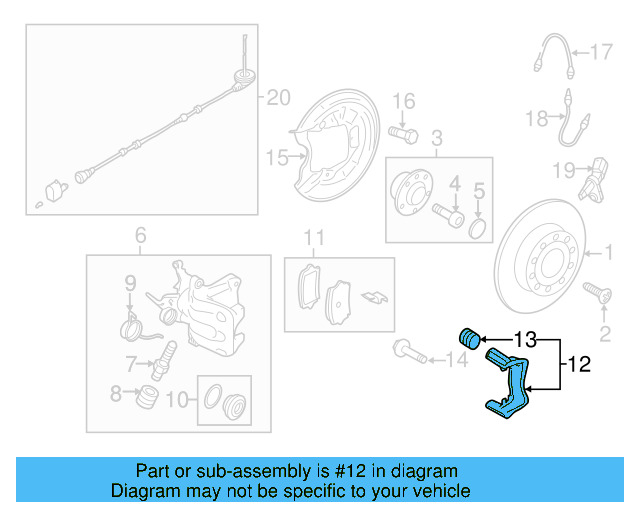Caliper Mount 1K0-615-425-AC - View 18