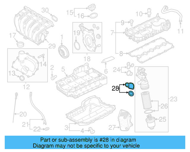 Engine Oil Cooler Gasket 07K-117-070 - View 5