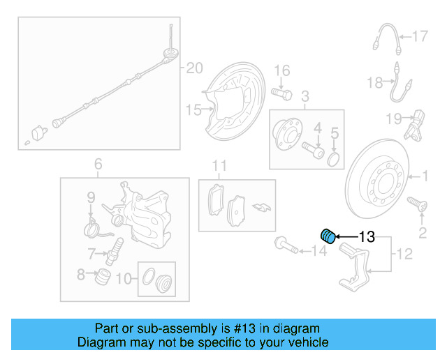 Caliper Mount Bushing Kit 5K0-698-470 - View 28