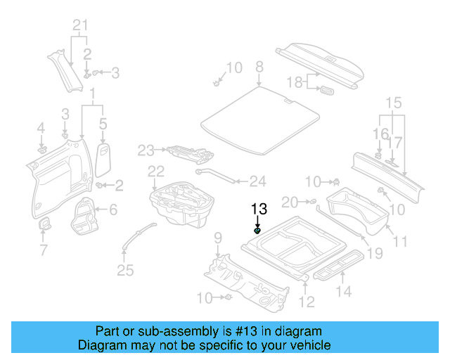 Glove Box Door Plug N-905-814-01 - View 23