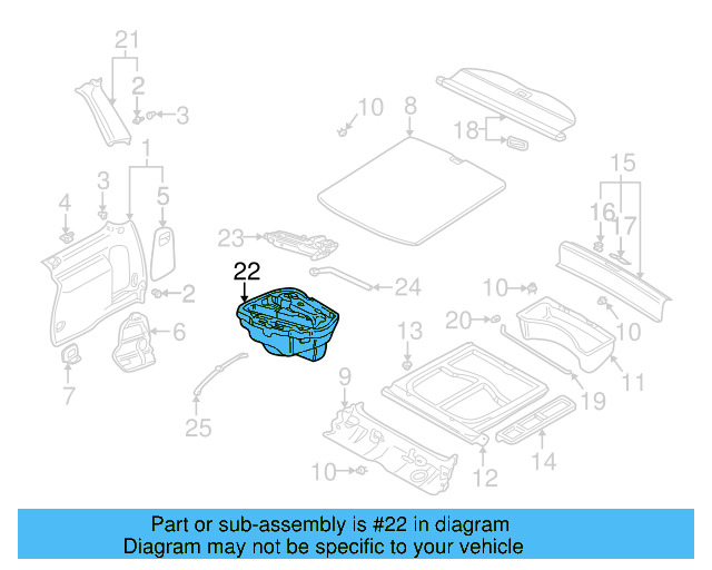 Trunk Trim Panel Clip 7H0-867-299-01C - View 13