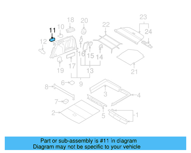 Trunk Trim Panel Clip 7H0-867-299-01C - View 5
