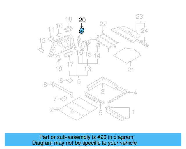 Trunk Trim Panel Bracket 3C9-867-160-2ZZ - View 8