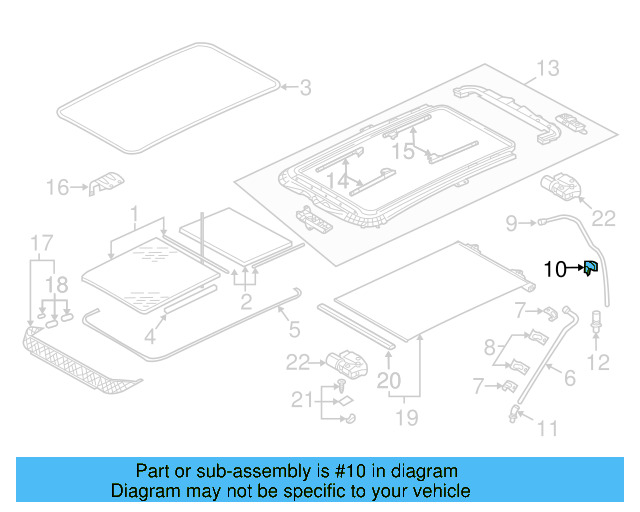 Sunroof Drain Hose Clip 3B7-877-237 - View 16