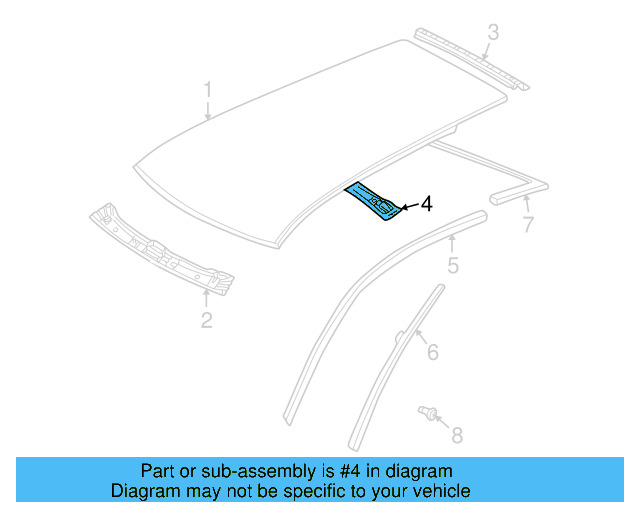 Roof Bow 1J0-817-117-A - View 7