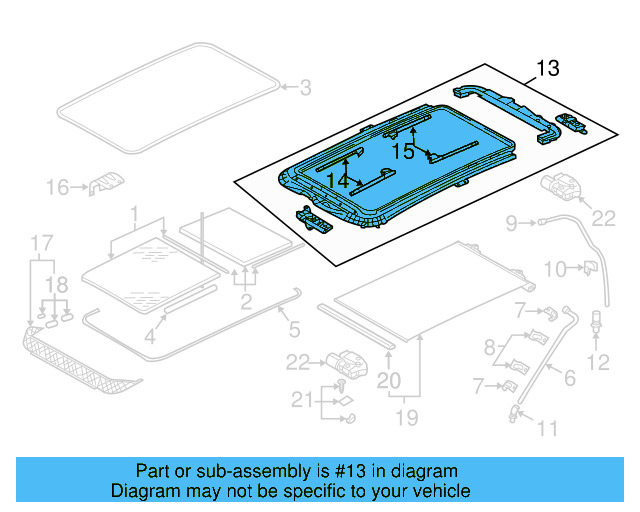 Sunroof Frame 1K5-877-049-A - View 5